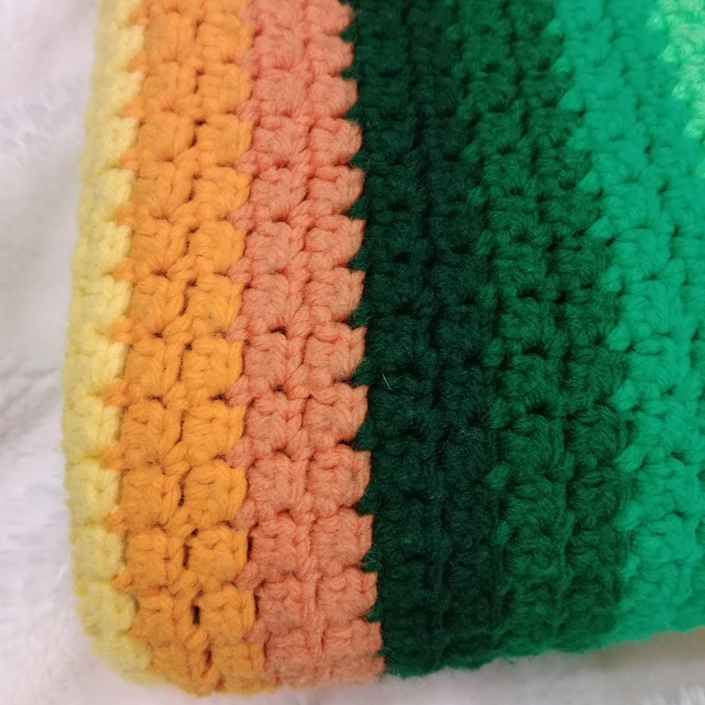 Colorful Striped Crochet Blanket - Picture 3 of 5